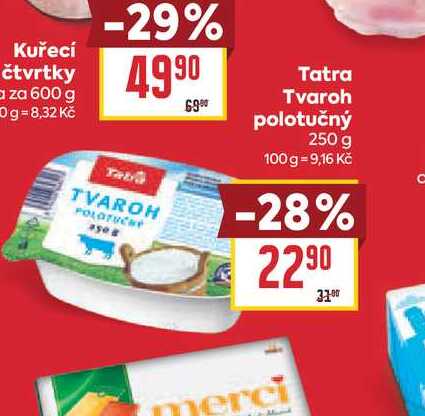 Tatra Tvaroh polotučný 250g