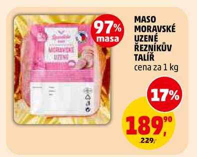 MASO MORAVSKÉ UZENÉ ŘEZNÍKŮV TALÍŘ, 1 kg 