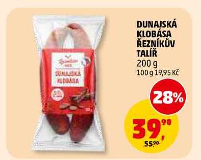DUNAJSKÁ KLOBÁSA ŘEZNÍKŮV TALÍŘ, 200 g 