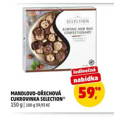 MANDLOVO-OŘECHOVÁ CUKROVINKA SELECTION, 150 g