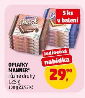 OPLATKY MANNER, 125 g 