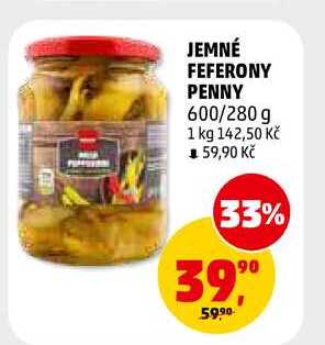 JEMNÉ FEFERONY PENNY, 600 g
