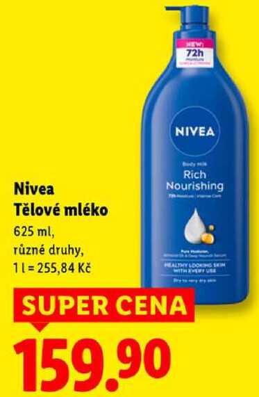 Nivea Tělové mléko, 625 ml