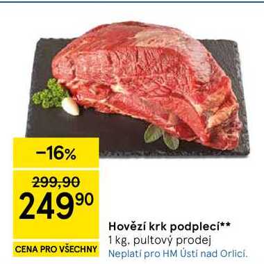 Hovězí krk podplecí, 1 kg