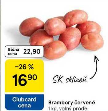 Brambory červené, 1 kg