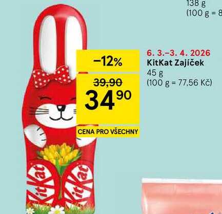 KitKat Zajíček, 45 g  