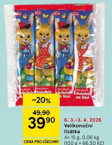 Velikonoční lízátka, 4× 15 g
