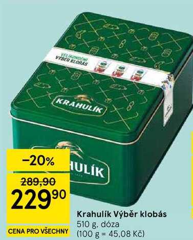 Krahulík Výběr klobás, 510 g 