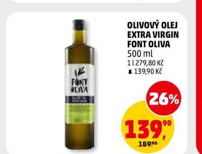 OLIVOVÝ OLEJ EXTRA VIRGIN FONT OLIVA, 500 ml