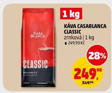 KÁVA CASABLANCA CLASSIC zrnková, 1 kg
