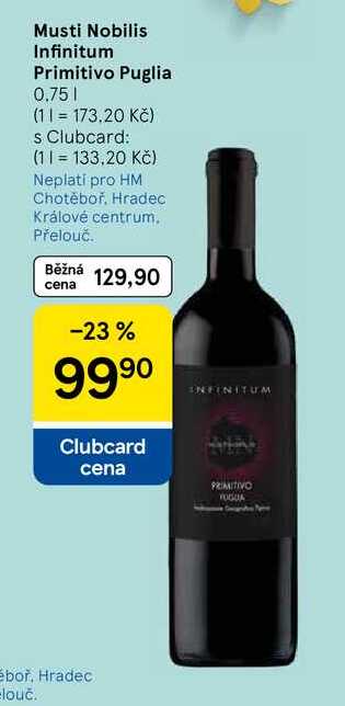 Musti Nobilis Infinitum Primitivo Puglia, 0.75 l