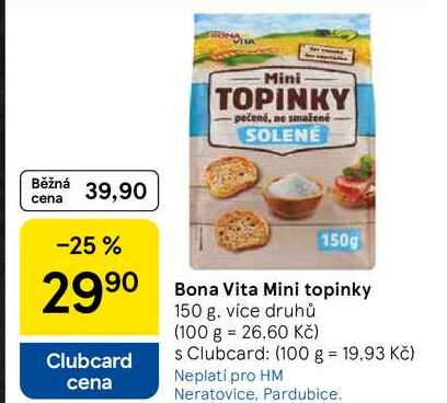 Bona Vita Mini topinky, 150 g 