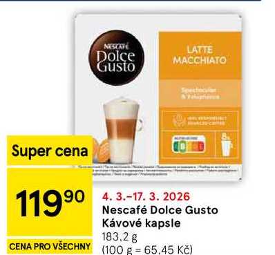 Nescafé Dolce Gusto Kávové kapsle, 183.2 g  