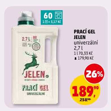 PRACÍ GEL JELEN, 2,7 l