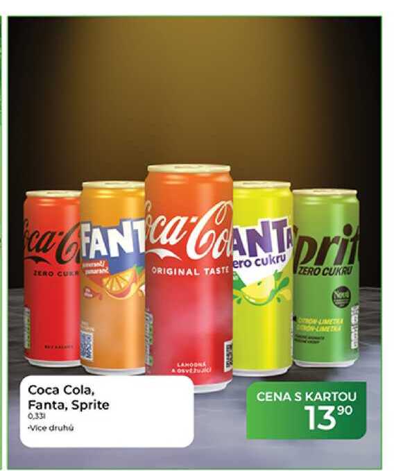 Coca Cola, Fanta, Sprite 0.33 l