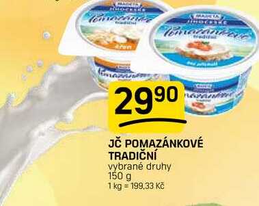 JČ POMAZÁNKOVÉ TRADIČNÍ vybrané druhy 150 g 