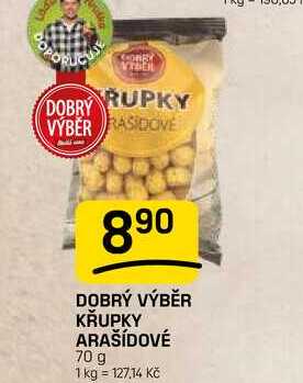 DOBRÝ VÝBĚR KRUPKY ARAŠÍDOVÉ 70 g