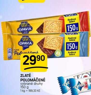 ZLATÉ POLOMÁČENÉ vybrané druhy 150 g