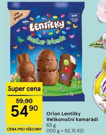 Orion Lentilky Velikonoční kamarádi, 65 g 