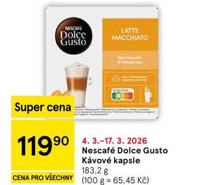 Nescafé Dolce Gusto Kávové kapsle, 183.2 g  