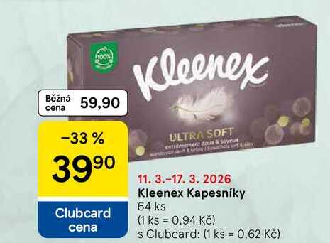 Kleenex Kapesníky, 64 ks