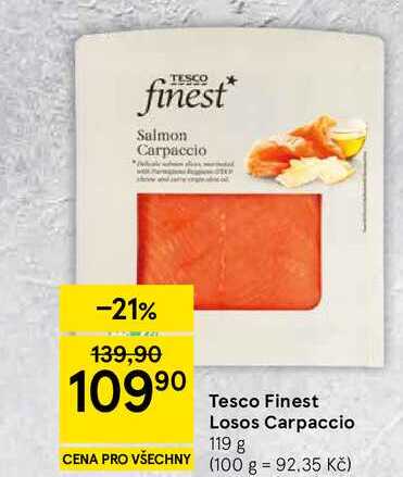 Tesco Finest Losos Carpaccio, 119 g 