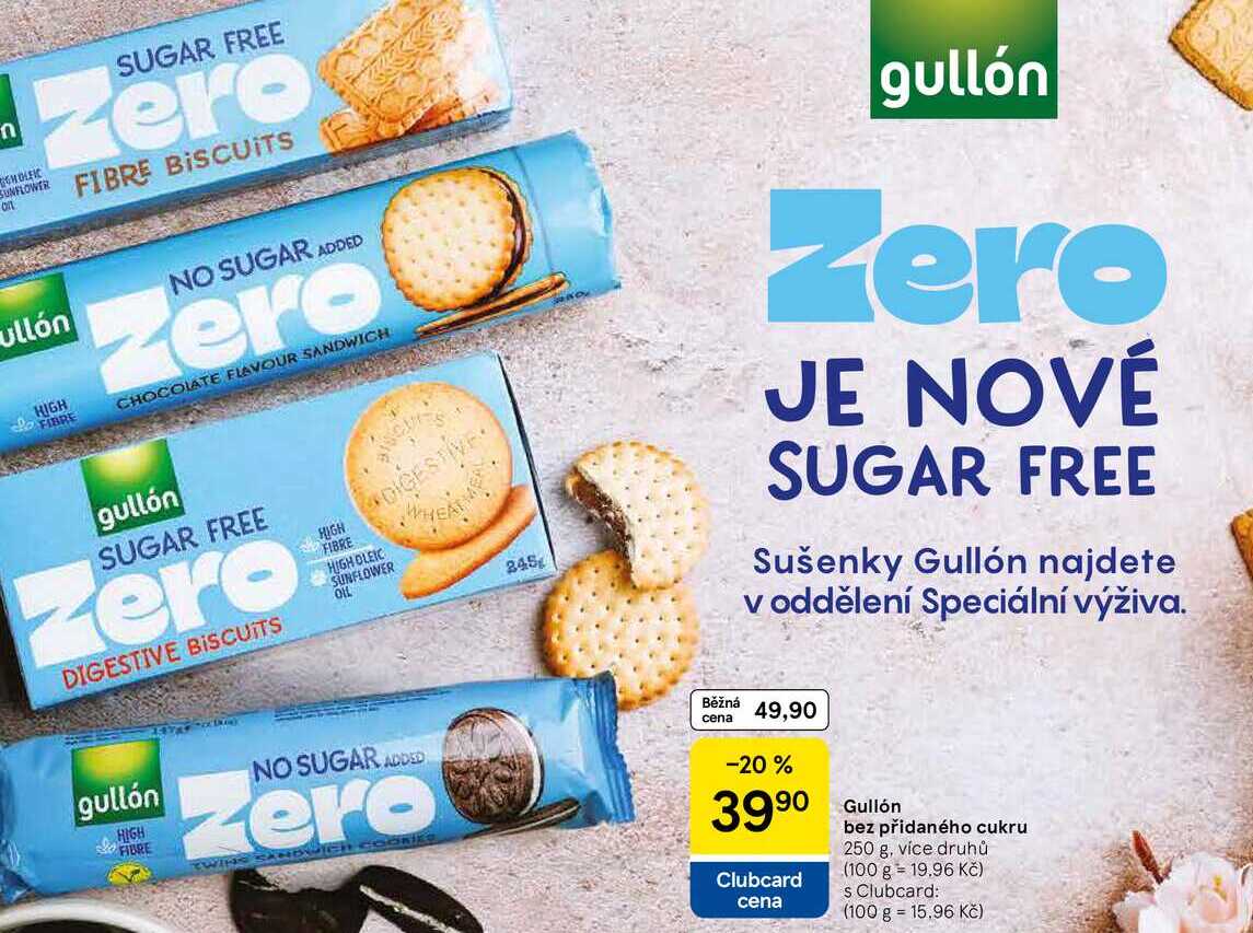 Gullón bez přidaného cukru, 250 g, více druhů  