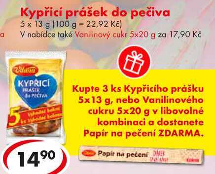 Kypřicí prášek do pečiva, 5x 13 g 