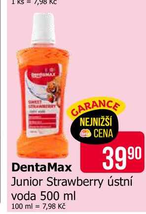 DentaMax Junior Strawberry ústní voda 500 ml 