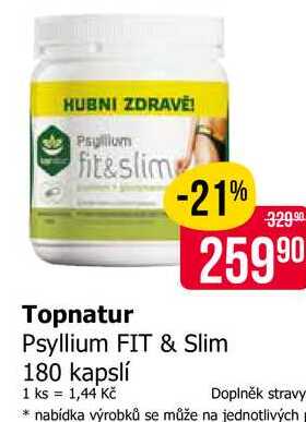 Topnatur Psyllium FIT & Slim 180 kapslí