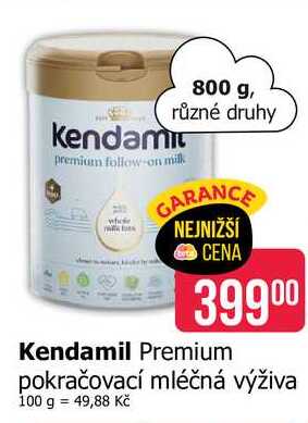 Kendamil Premium pokračovací mléčná výživa 800g