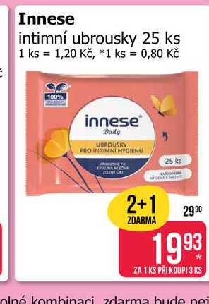 Innese intimní ubrousky 25 ks 