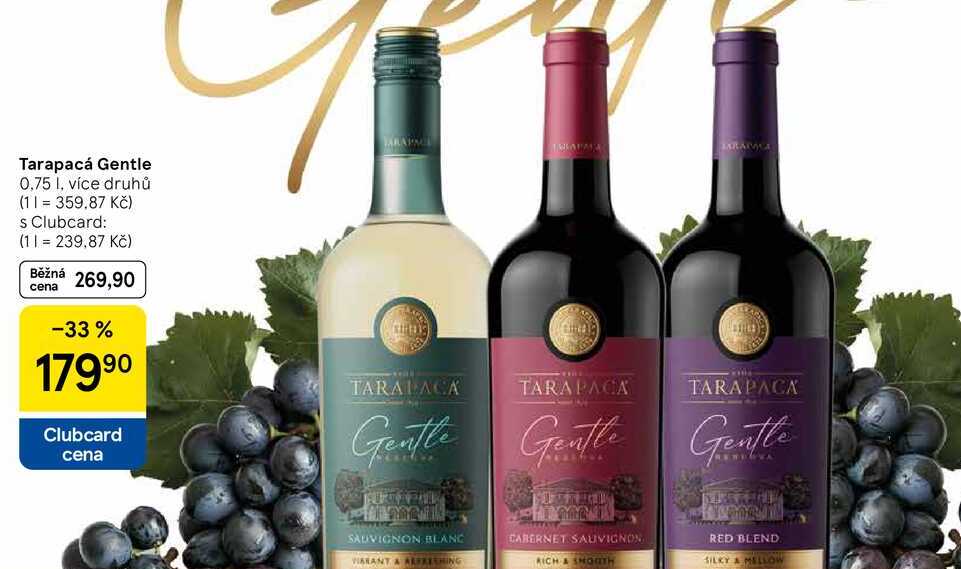 Tarapacá Gentle, 0,75 I, více druhů  