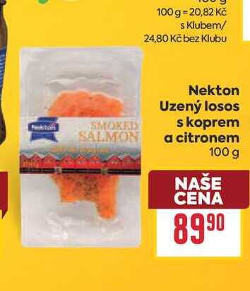 Nekton Uzený losos skoprem a citronem 100 g 
