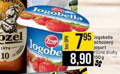 Jogobella ochucený jogurt různé druhy 150g 