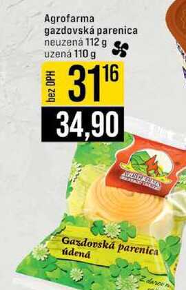 Agrofarma gazdovská parenica neuzená 112 g uzená 110 g 