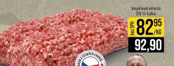 Vepřové mleté 20% tuku 1kg