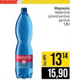 Magnesia neperlivá jemně perlivá perlivá 1,5l