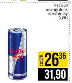 Red Bull energy drink různé druhy 0,25l