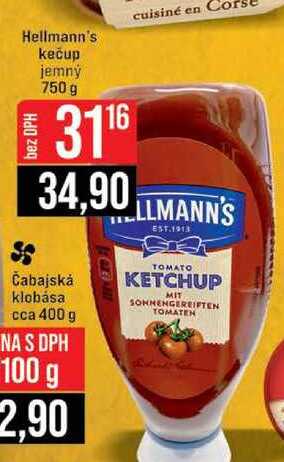 Hellmann's kečup jemný 750 g 
