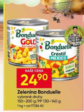 Bonduelle vybrané druhy 150-200 g/PP 130-140 g