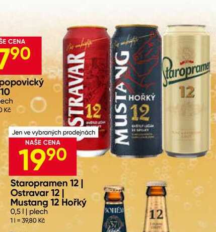 Mustang 12 Hořký 0,5l plech 