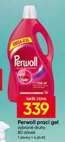 Perwoll prací gel vybrané druhy 80 dávek 