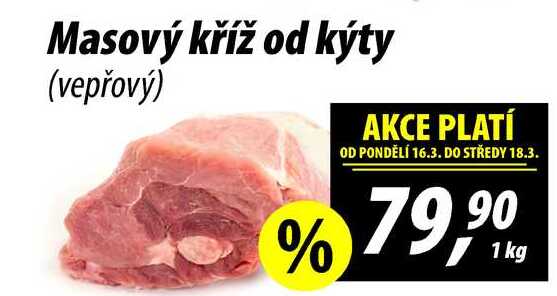 Masový kříž od kýty (vepřový), 1 kg