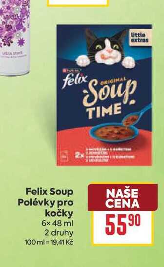 Felix Soup Polévky pro kočky 6x 48 ml