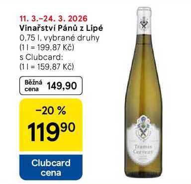 Vinařství Pánů z Lipé, 0,75 l