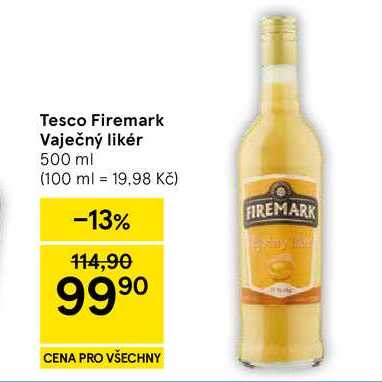 Tesco Firemark Vaječný likér, 500 ml