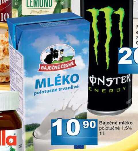 Báječné mléko polotučné 1,5% 11 