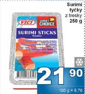 Surimi tyčky z tresky 250 g 