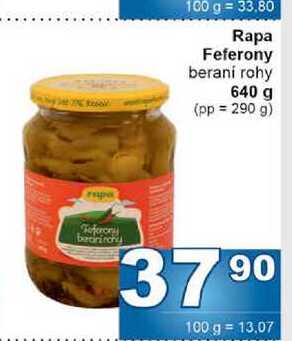 Rapa Feferony berani rohy 640 g